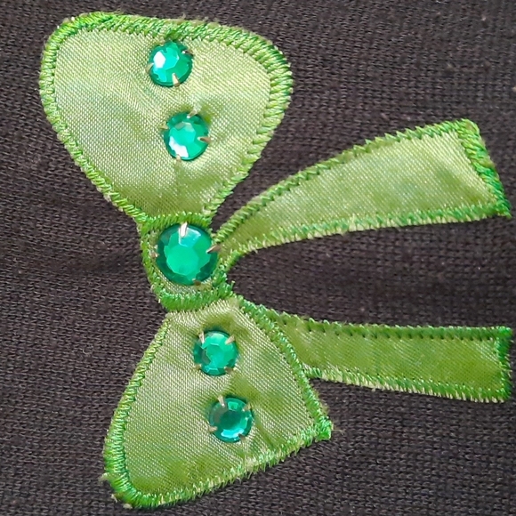 Womens large Vintage Christmas sweater with bows holiday sweatershirt - Picture 6 of 8